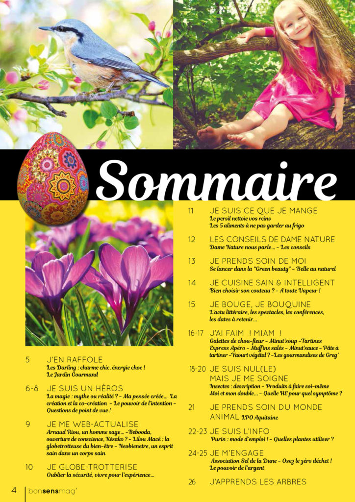 Bon Sens Mag'- Le sommaire